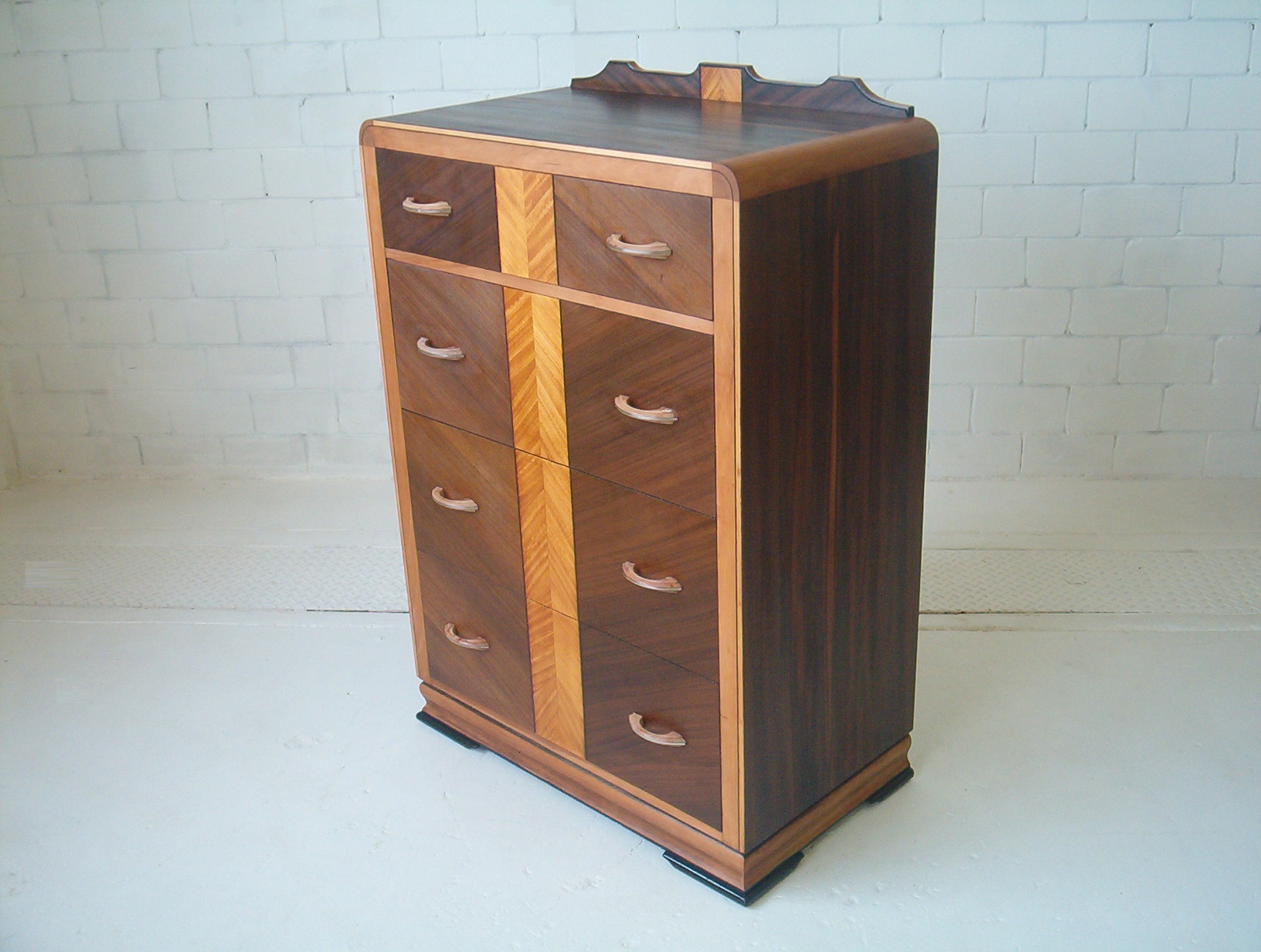 art-deco-nouveau-chest-drawers-storage-vintage-retro-walnut-sideboard-1940's-