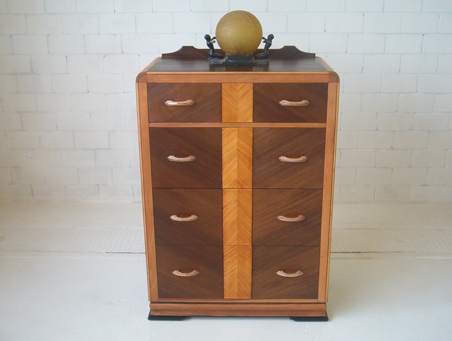 art-deco-nouveau-chest-drawers-storage-vintage-retro-walnut-sideboard-1940's-5