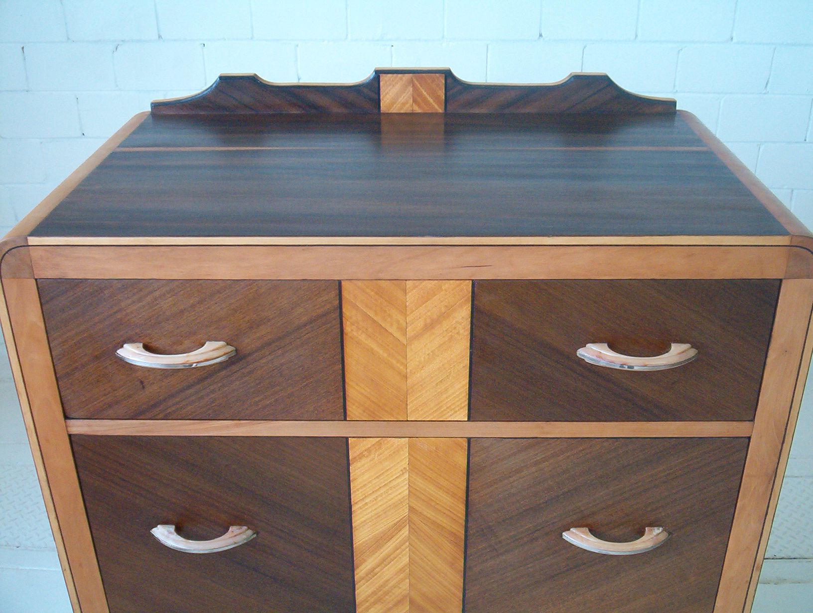 art-deco-nouveau-chest-drawers-storage-vintage-retro-walnut-sideboard-1940's-8