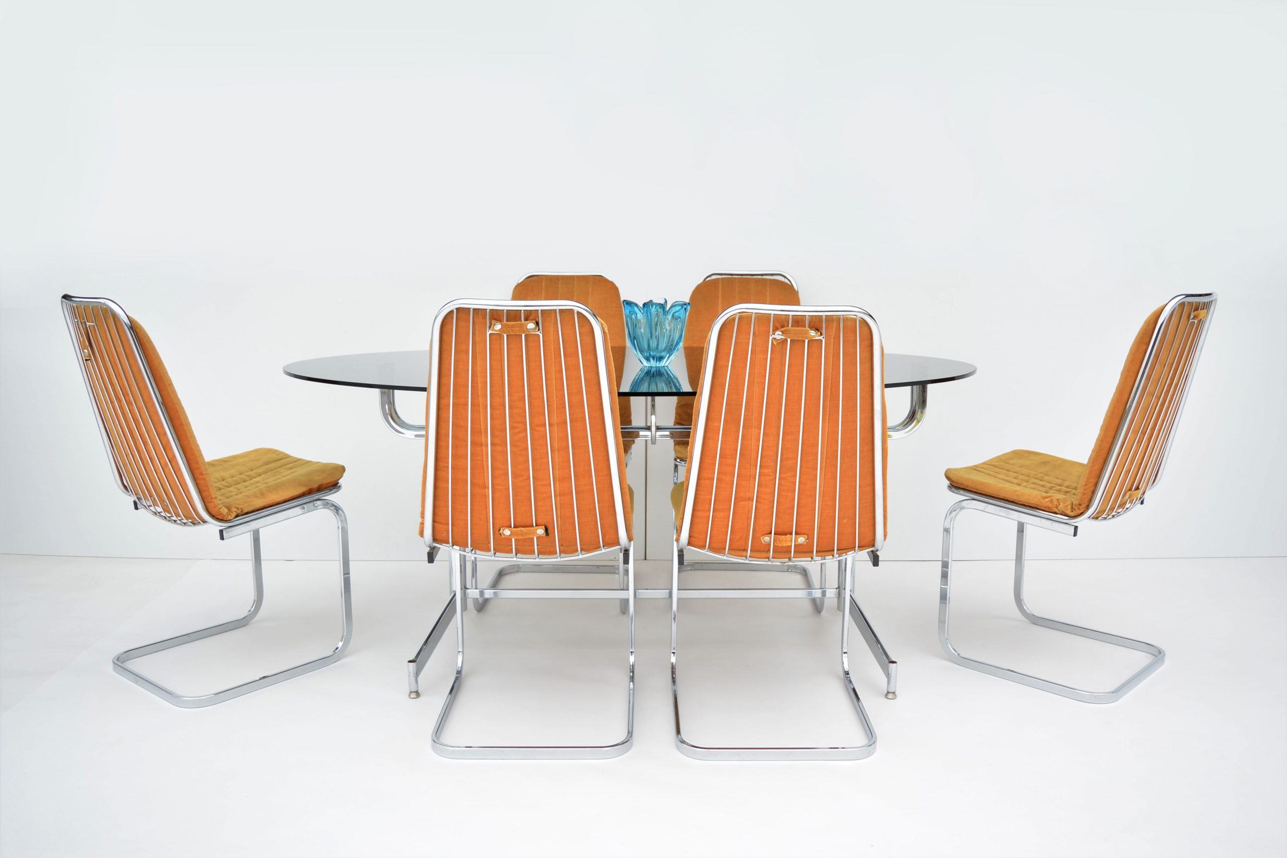 gastone-rinaldi-italian-vintage-dining-suite-chairs-chrome-glass-1960's-retro-designer-melbourne
