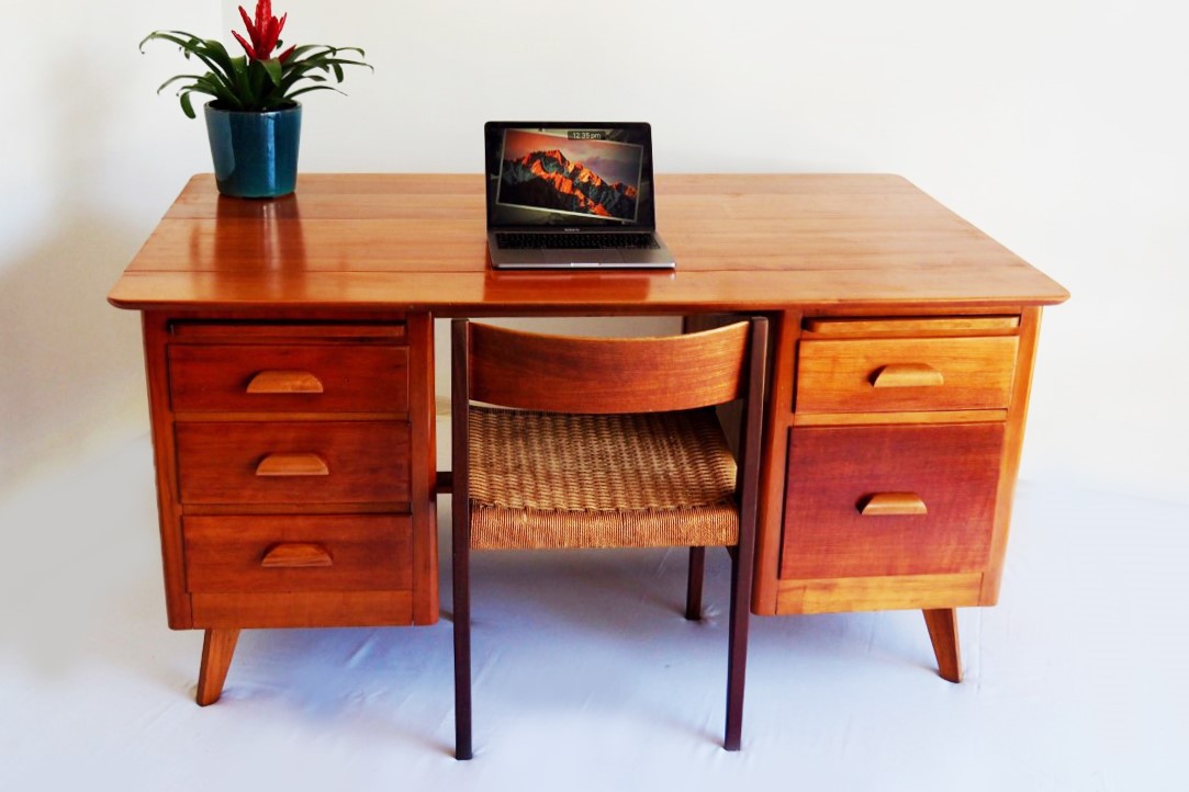 1-mid-century-desk-vintage-desk-pull-out-extensions-solid timber-parker-era (11)