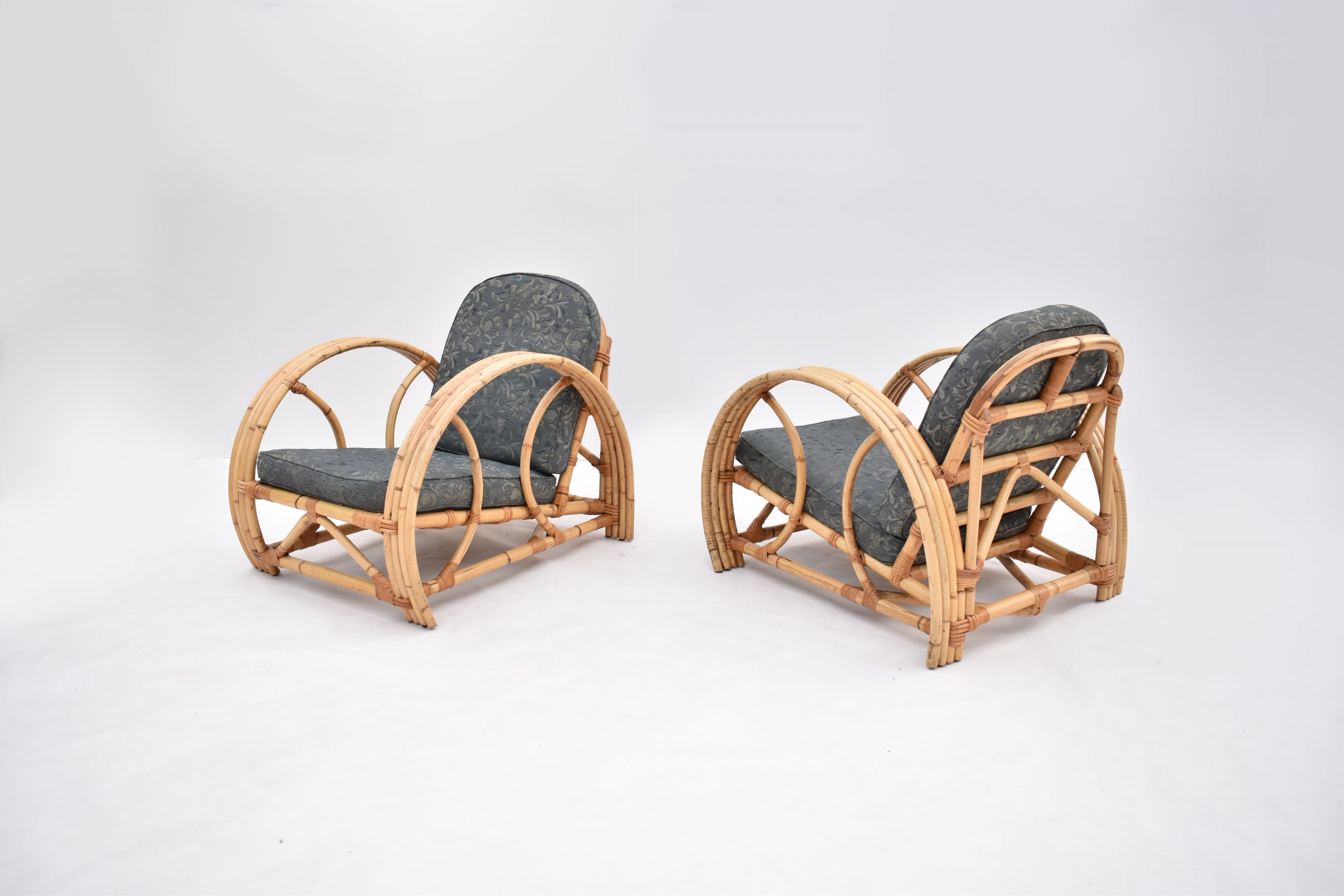 PAIR-VINTAGE- Cane-Armchairs-Paul-Frankl-Pretzel-4strand-chairs-Lounge-Art-Deco-rattan-7