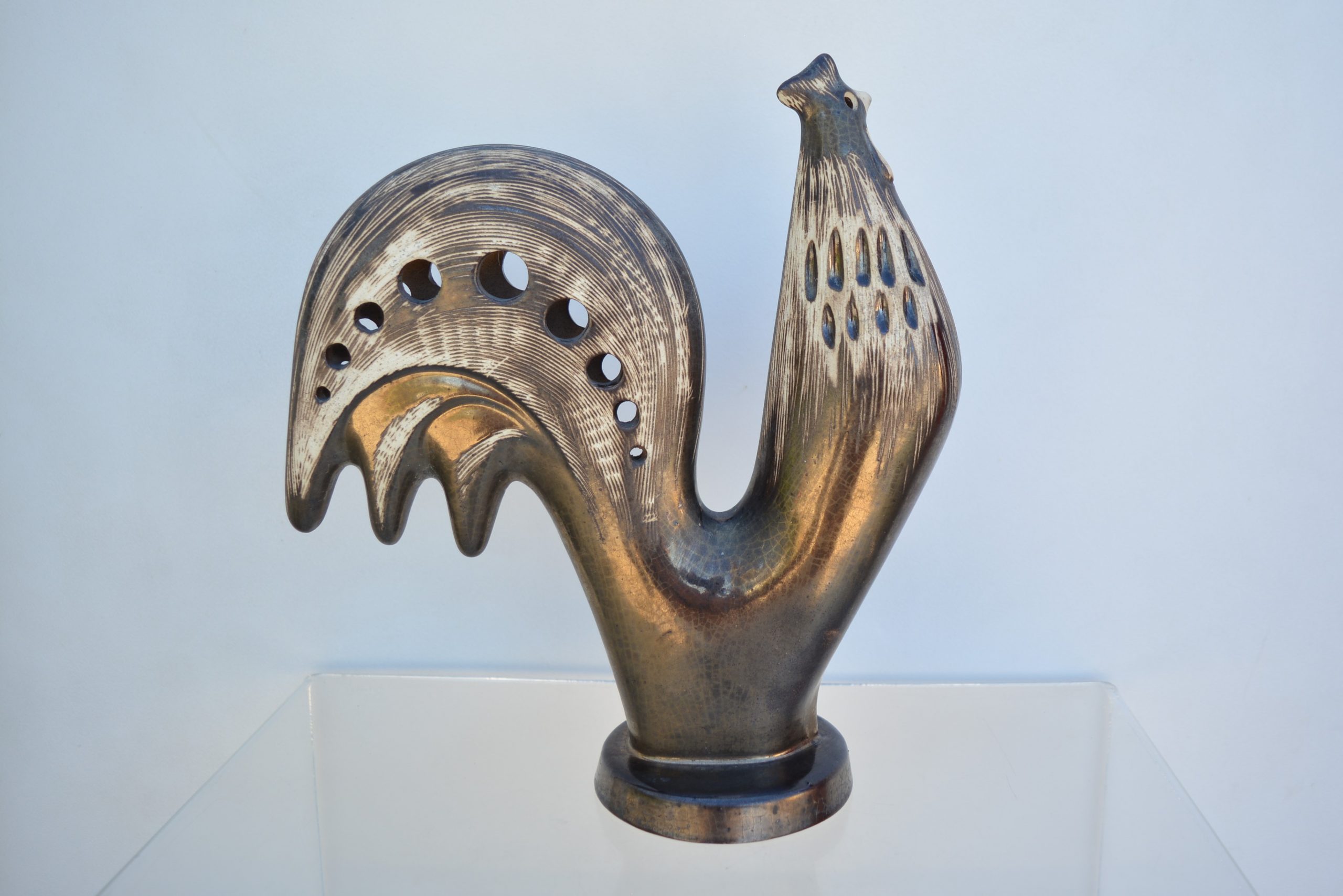 ellis-pottery-rooster-bird-ceramics-vintage-australian-design-bitossi-era-1960's (10)