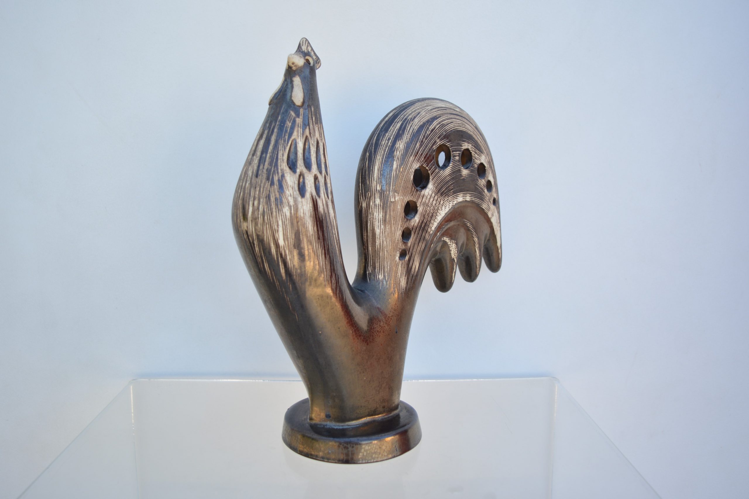 ellis-pottery-rooster-bird-ceramics-vintage-australian-design-bitossi-era-1960's (3)