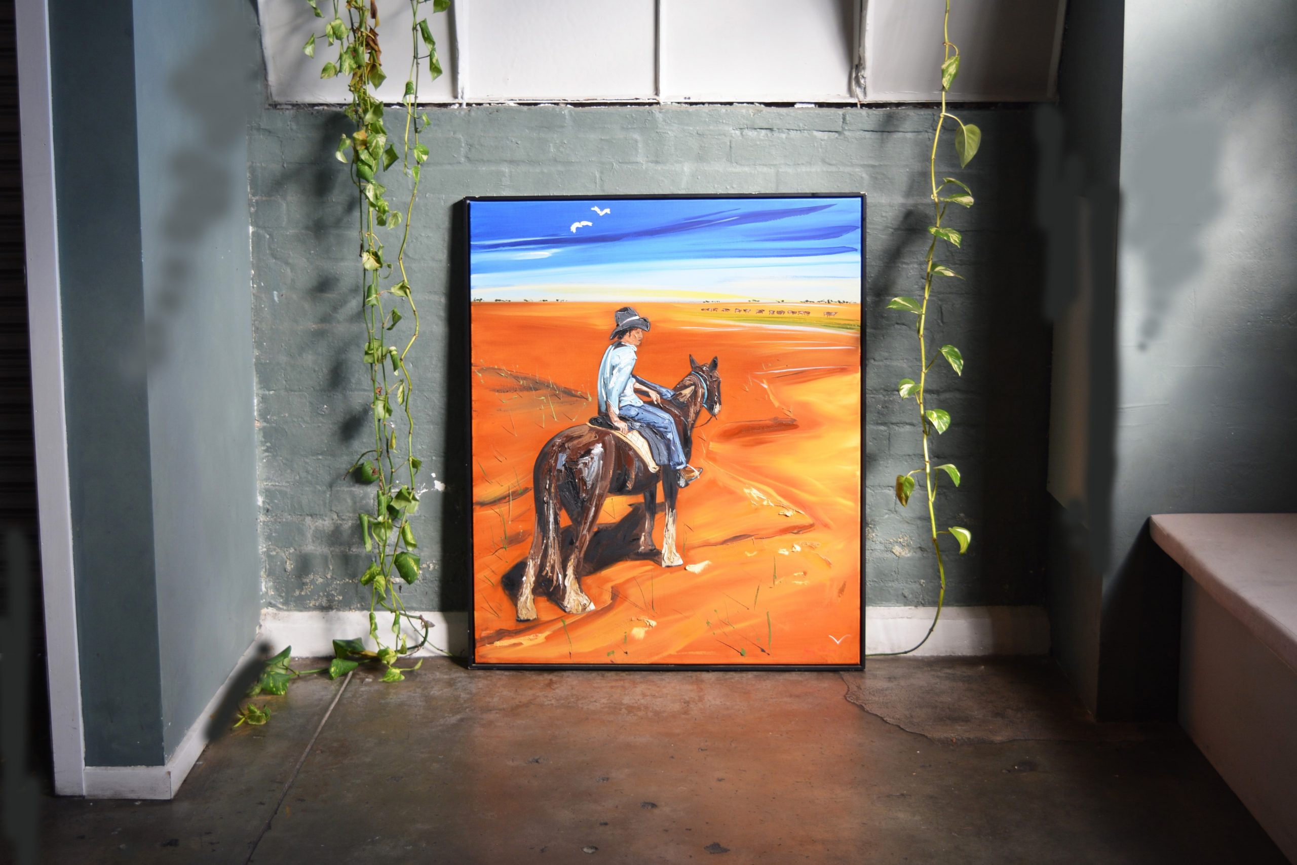 the-drover-greg-wilson-painting-australian-art-artwork-sidney-nolan-arthur-boyd-jeffrey-smart-painters-gallery (2)