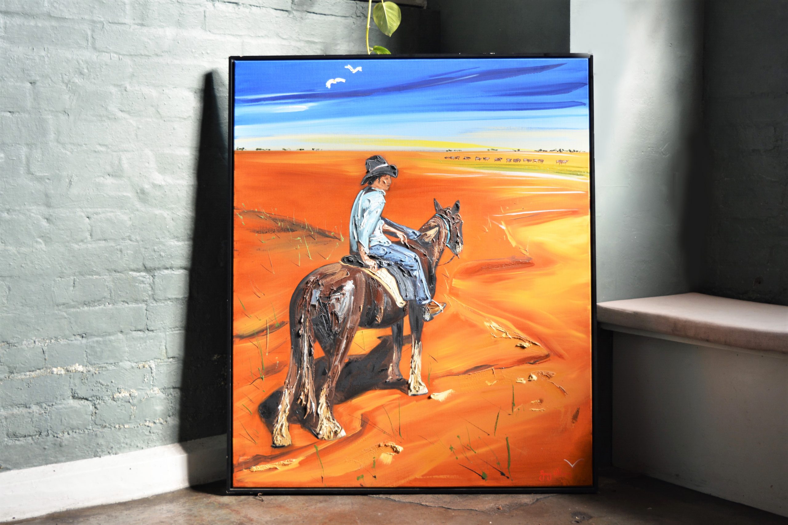 the-drover-greg-wilson-painting-australian-art-artwork-sidney-nolan-arthur-boyd-jeffrey-smart-painters-gallery