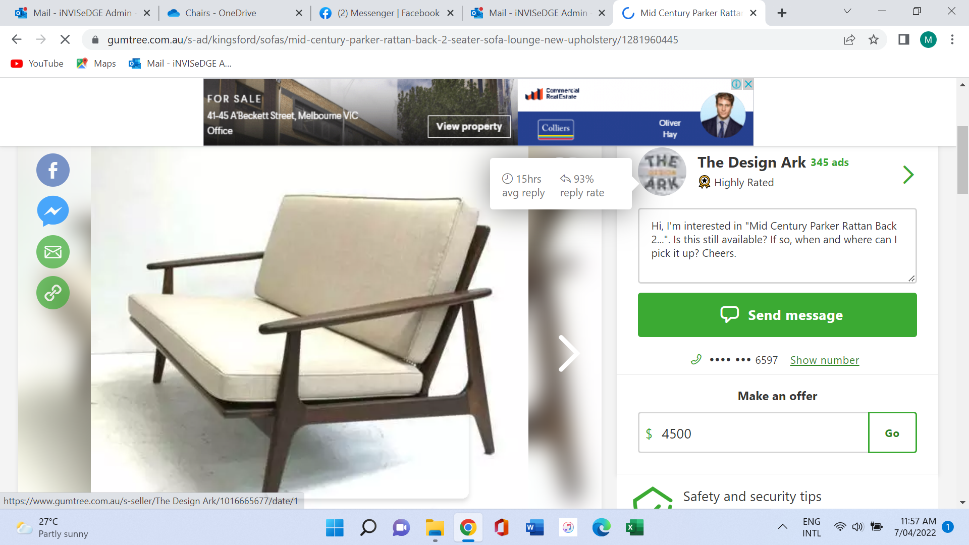 . 1 . a Parker Sofa 2