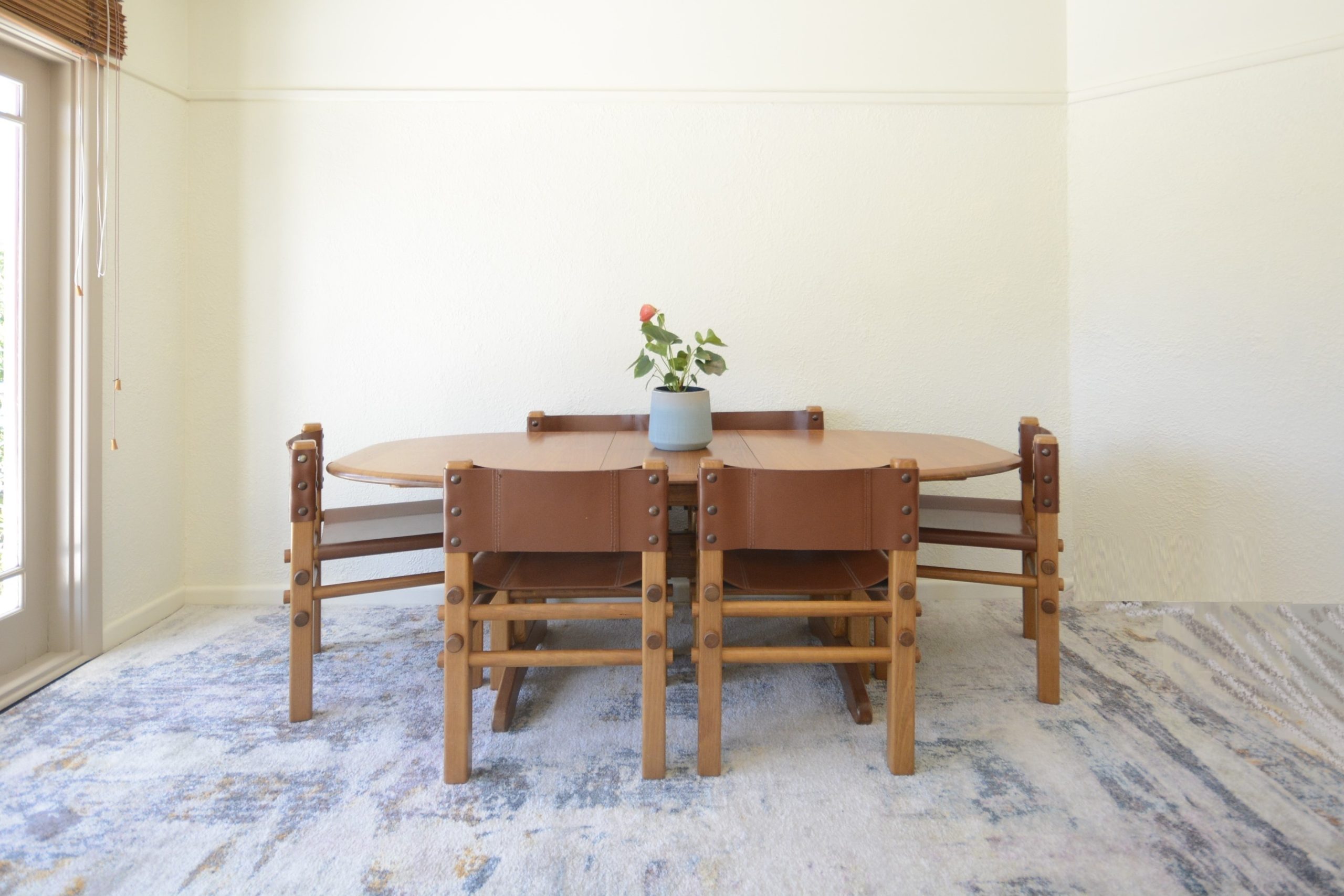 norman-archibald-nore-vintage-dining-suite-chairs-table-1970's-leather-tessa-era (3)